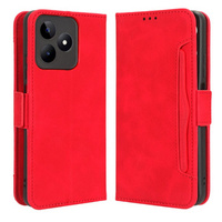 Klapkové puzdro pre Realme Note 50, Card Slot, červené