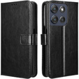 Klapkové puzdro pre Motorola Moto G86 Power 5G, Crazy Horse Wallet, čierne