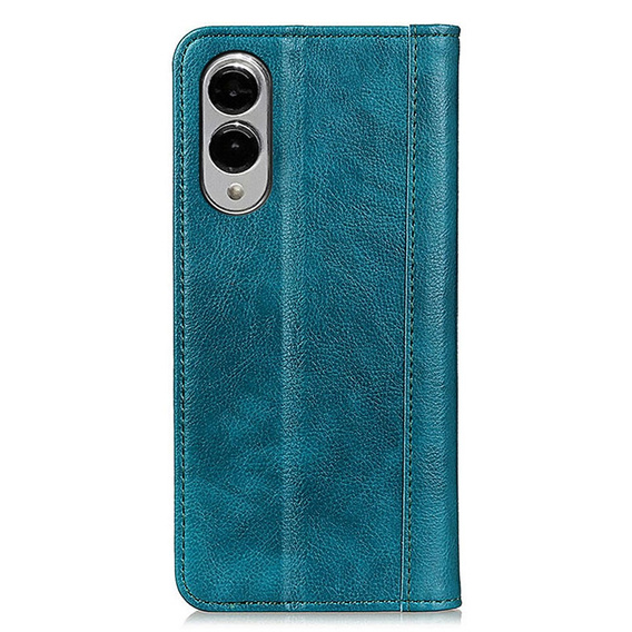 Flipové puzdro pre Samsung Galaxy S25 Edge, Split Leather, zelený
