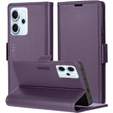 Puzdro pre Oppo Reno 14 F / 14 FS, ERBORD Glossy Litchi, flipová peňaženka, fialové