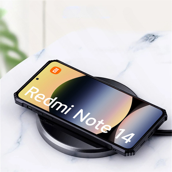Obal na mobil pre Xiaomi Redmi Note 14 5G, AntiDrop Hybrid, čierne
