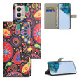 Klapkové puzdro pre Motorola Moto G73 5G, Wallet, colorful jellyfish, čierne