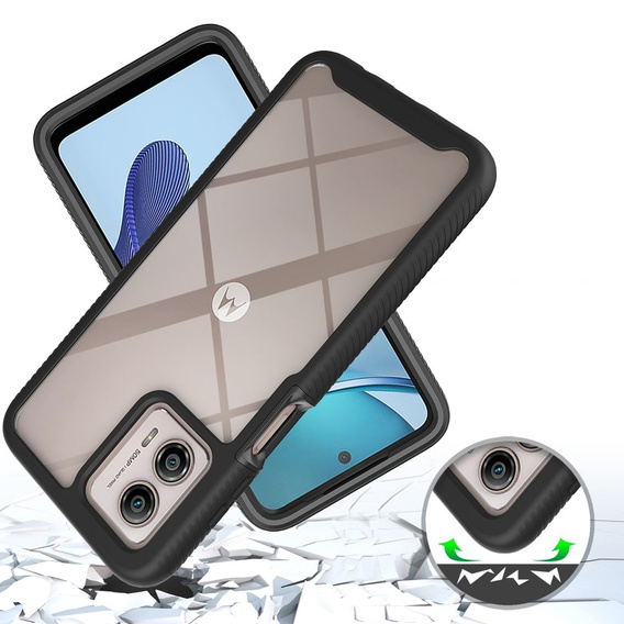 Puzdro pre Motorola Moto G53 5G, Shockproof, s fóliou, čierne