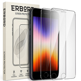 2x tvrdené sklo pre iPhone 7/8/SE 2020/SE 2022, ERBORD 9H Hard Glass na displeji