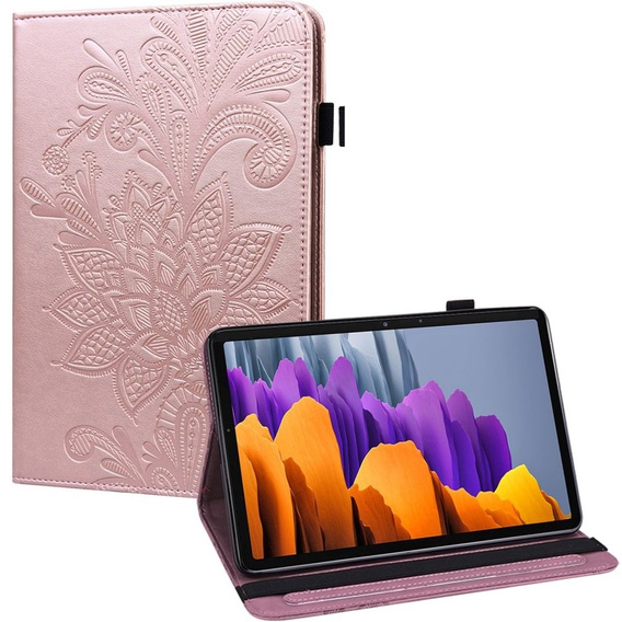 Puzdro s chlopňou pre Samsung Galaxy Tab S7, flower, modré