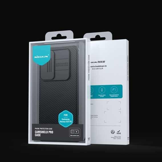 Puzdro pre Samsung Galaxy S24 FE, pancierované Nillkin, CamShield Pro, čierne