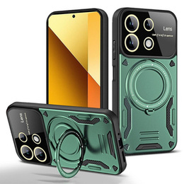 Pancierované puzdro pre Xiaomi Redmi Note 13 Pro 4G / Xiaomi Redmi Note 14S / Xiaomi Poco M6 Pro 4G, CamShield MagSafe, zelený