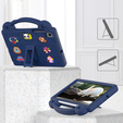 Detské puzdro pre Samsung Galaxy Tab S6 Lite 10.4 2020/2022 / Tab A7 2020 T500 / T505 / Tab S6 T860/T865, Cute Patterns, so stojanom, tmavomodré