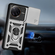 Obal na mobil pre Xiaomi Poco F7 Ultra, CamShield Slide, strieborné