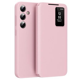 Flipové puzdro pre Samsung Galaxy A55 5G, Smart View Wallet, ružové