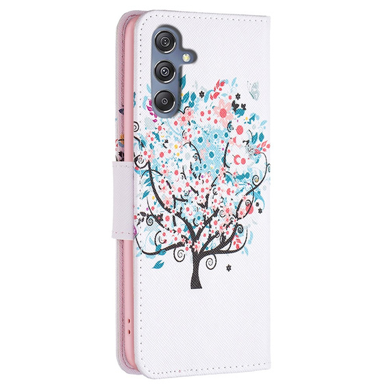 Klapkové puzdro pre Samsung Galaxy M34, Wallet, colorful tree, biele