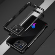 Puzdro pre ASUS ROG Phone 8 Pro, Armor Bumper, s krytom objektívu, čierna / strieborná