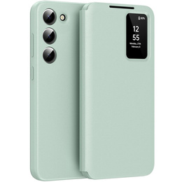 Flipové puzdro pre Samsung Galaxy S23, Smart View Wallet, zelený