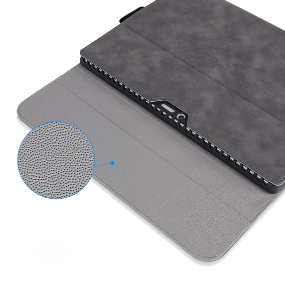 Obal na mobil pre Microsoft Surface Go 3/Go 2/Go, Wallet Pen Slot, sivé