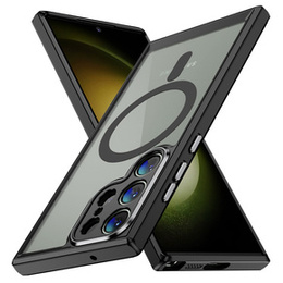 Puzdro pre Samsung Galaxy S24 Ultra, ERBORD Impact Guard, MagSafe, čierne