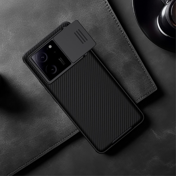 Puzdro pre Xiaomi 13T/13T Pro, pancierované Nillkin, CamShield Pro, čierne