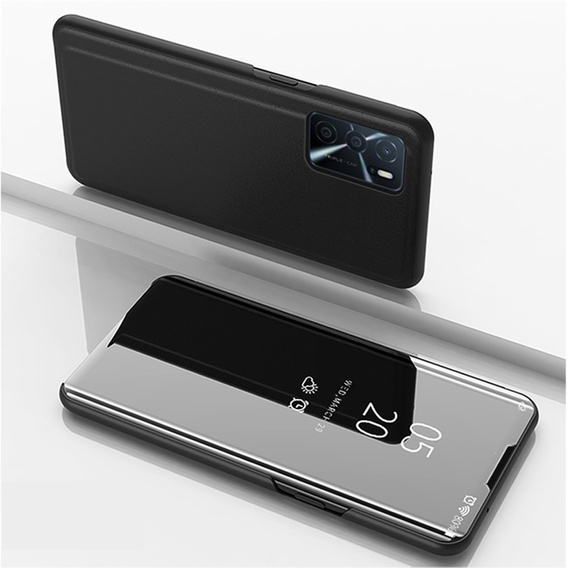 Obal na mobil pre Oppo A16 / A16s / A54s, Clear View, čierne