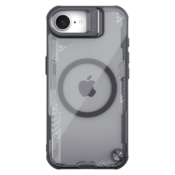 Puzdro pre iPhone 16e, pancierované Nillkin, Icelade Prop, pre Magsafe, čierne