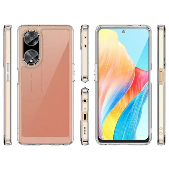 Obal na mobil pre Oppo A98 5G, Fusion Hybrid, priehľadné