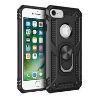 Pancierované obal na mobil pre iPhone 6/6S/7/8/SE 2020/SE 2022, Nox Case Ring, čierne