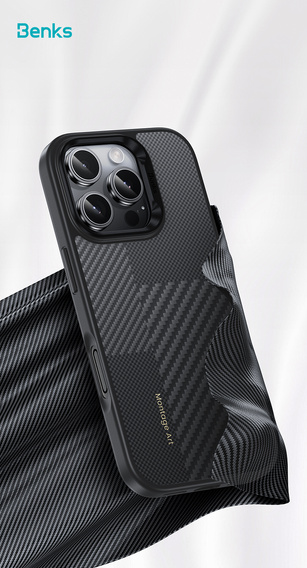 Puzdro Benks Montage Magnetic Armor Pro Kevlar (600D/1500D) pre iPhone 16 Pro