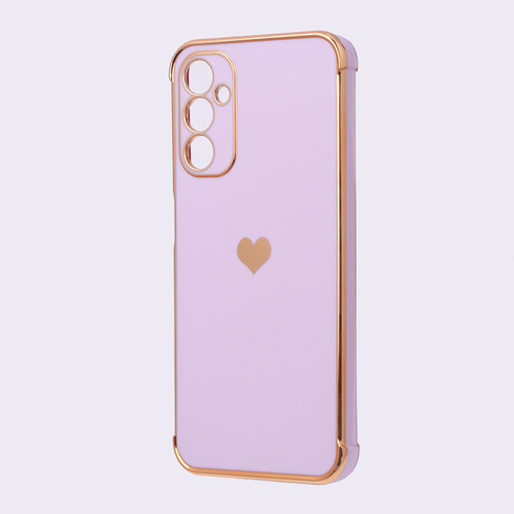 Obal na mobil pre Samsung Galaxy A14 4G/5G, Electro heart, fialové