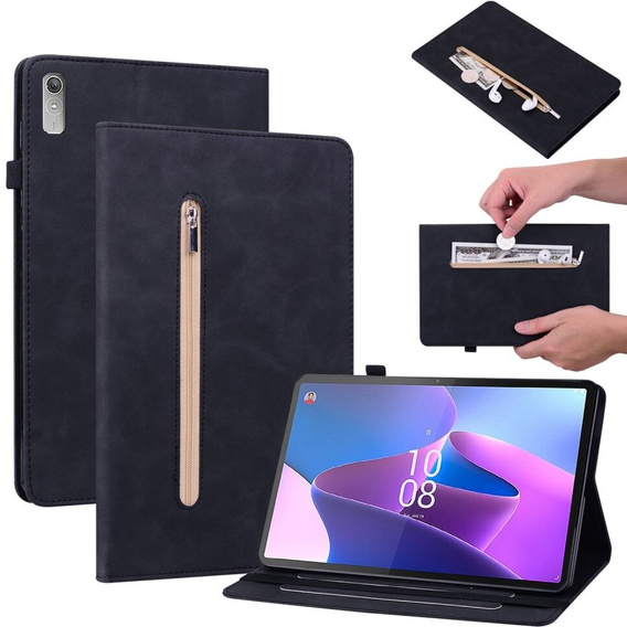 Obal na mobil pre Lenovo Tab P11 Gen 2, Wallet Pen Slot, čierne