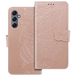 Klapkové puzdro pre Samsung Galaxy M34 5G, Butterfly, ružové rose gold