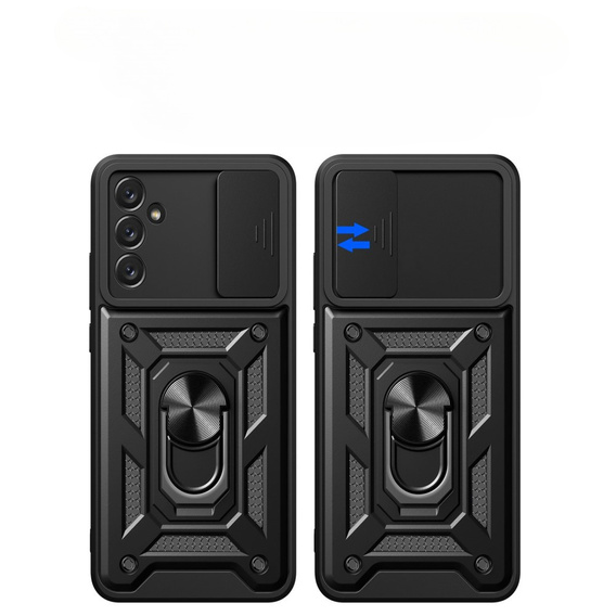 Obal na mobil pre Samsung Galaxy A14 4G/5G, CamShield Slide, čierne