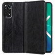 Obal na mobil pre Xiaomi Redmi Note 11/11S, Wallet Litchi Leather, čierne