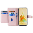 Klapkové puzdro pre Oppo Reno8 T 4G, Wallet Zipper Pocket, ružové
