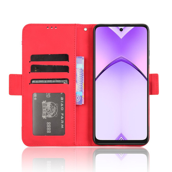Klapkové puzdro pre Oppo A40 / Oppo A40m, Card Slot, červené