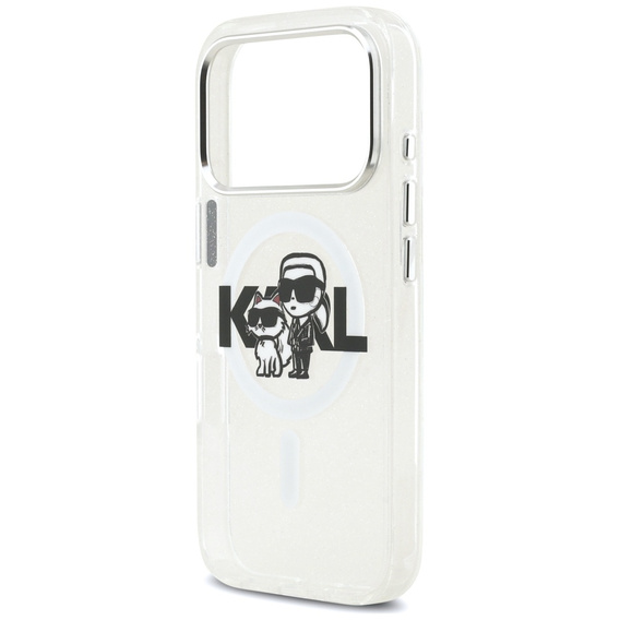 Karl Lagerfeld IML Glitter Karl a Choupette MagSafe puzdro pre iPhone 17 Pro