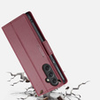 CASEME flipové puzdro pre Samsung Galaxy A54 5G, Litchi Wallet, červené