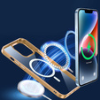 Obal na mobil pre iPhone 14 Plus, ERBORD Hybrid MagSafe Case, zlaté