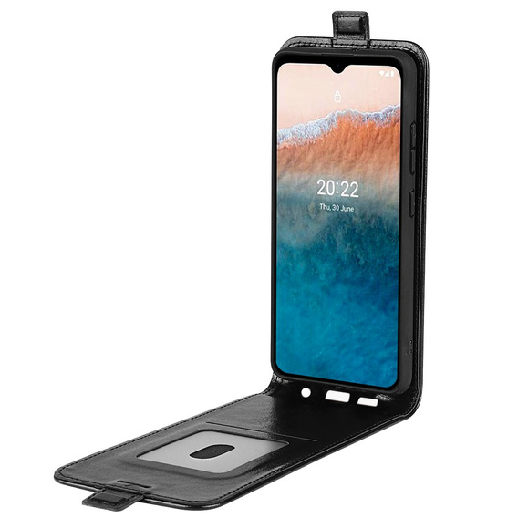 Klapkové puzdro pre Nokia C21 Plus 4G, Flip, čierne