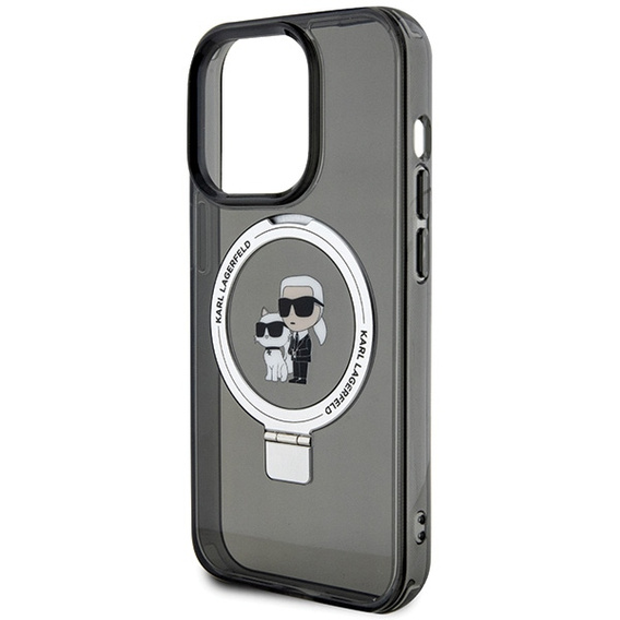 Stojan na prstene Karl Lagerfeld Puzdro MagSafe Karl & Choupette pre iPhone 15 Pro
