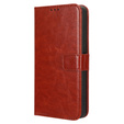Klapkové puzdro pre Infinix Note 30 Pro 4G, Crazy Horse Wallet, hnedé