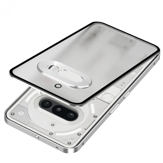 Puzdro pre Nothing Phone 3A, Frame Case, strieborné