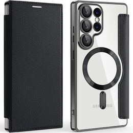 Klapkové puzdro pre Samsung Galaxy S25 Ultra, RFID Wallet MagSafe CamShield, čierne