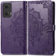 Klapkové puzdro pre Motorola Moto E14, Mandala, fialové