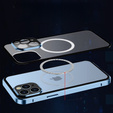 Magnetické puzdro Dual Glass MagSafe pre iPhone 13 Pro Max, modré