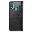 Klapkové puzdro pre Motorola Moto E20/E30/E40, Mandala, čierne