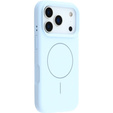 Silikónové puzdro pre iPhone 17 Pro, pre MagSafe, proti nárazom, modré
