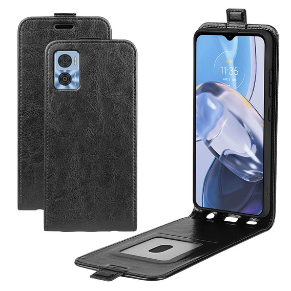 Klapkové puzdro pre Motorola Moto E22 / E22i, Flip, čierne