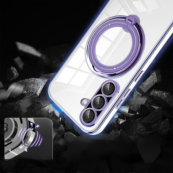 Magnetické puzdro pre Samsung Galaxy A36 5G, pre MagSafe, fialové