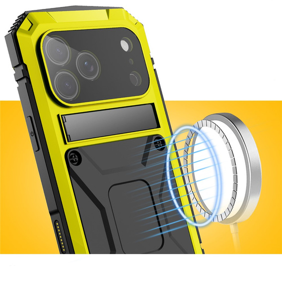 Puzdro R-JUST s podstavcom a integrovaným sklom pre iPhone 17 Pro Max