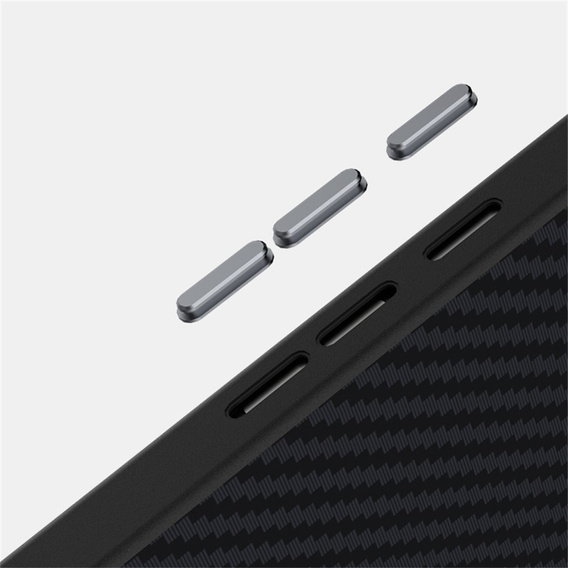 Puzdro pre Google Pixel 10 / 10 Pro, ABEEL, pre MagSafe, s karbónovou textúrou, čierne