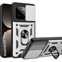Obal na mobil pre Realme GT 7 Pro, CamShield Slide, strieborné