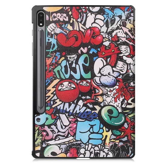 Puzdro pre Samsung Galaxy Tab S9 Plus, Smartcase, graffiti
